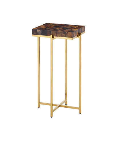 Casey Accent Table Natural/Brass