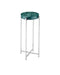 Currey and Company - 4000-0227 - Drinks Table - Rina - Teal/Polished Nickel