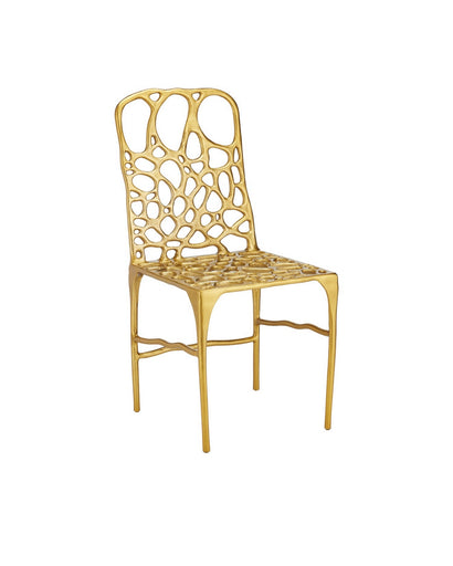 Honeycomb Side Chair Gold