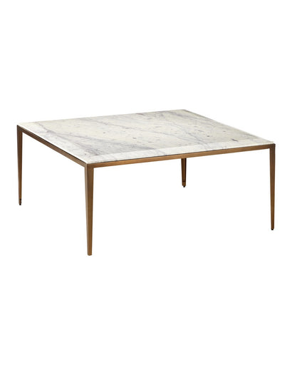 Oblique Cocktail Table Natural/Antique Brass