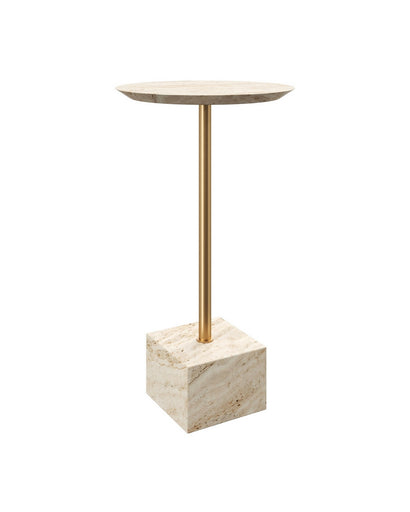 Prado Drinks Table Natural/Polished Brass