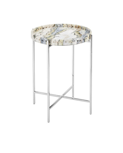 Freya Accent Table Natural/Nickel