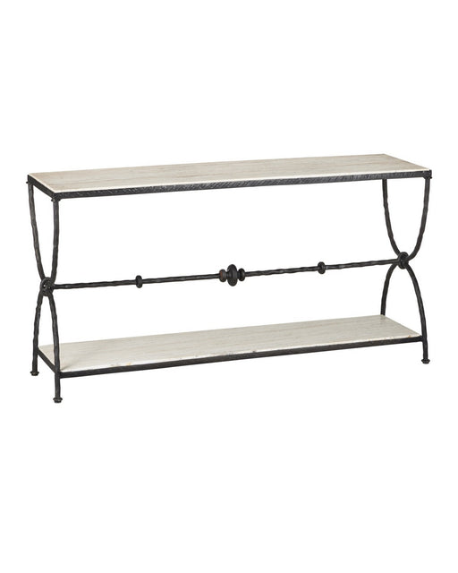 Currey and Company - 4000-0245 - Console Table - Agora - Natural/Rustic Bronze