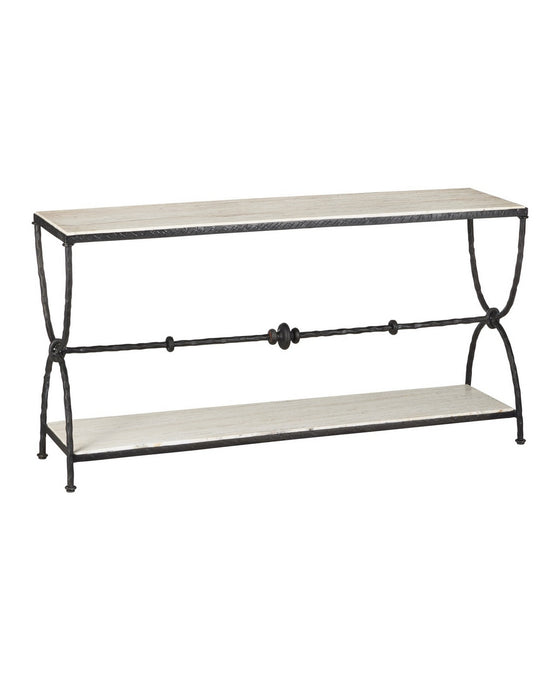 Currey and Company - 4000-0245 - Console Table - Agora - Natural/Rustic Bronze