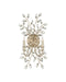 Currey and Company - 5000-0276 - Two Light Wall Sconce - Forget-Me-Not - Clear/Silver Leaf
