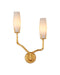 Currey and Company - 5000-0285 - Two Light Wall Sconce - Mathilda - White/Matte Gold