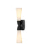 Currey and Company - 5800-0066 - Two Light Wall Sconce - Burrows - Opaque White/Oil Rubbed Bronze