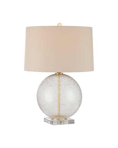 Zebulon One Light Table Lamp Clear with Gold Speckles/Contemporary Gold Leaf
