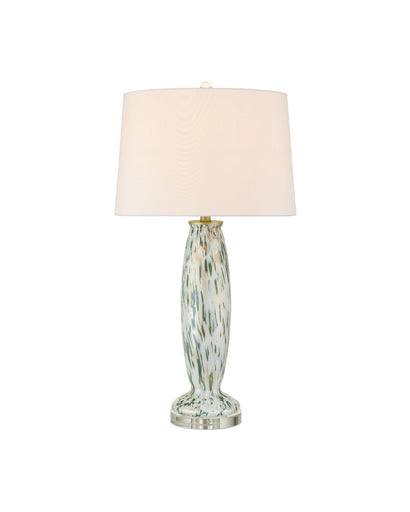 Motte One Light Table Lamp White/Green/Pale Pink/Clear