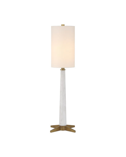 Munroe One Light Table Lamp White/Antique Brass