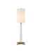 Currey and Company - 6000-1016 - One Light Table Lamp - Munroe - White/Antique Brass