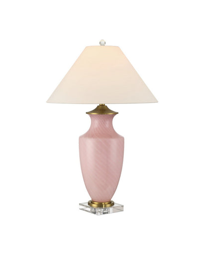 Lucy One Light Table Lamp Pink/Clear