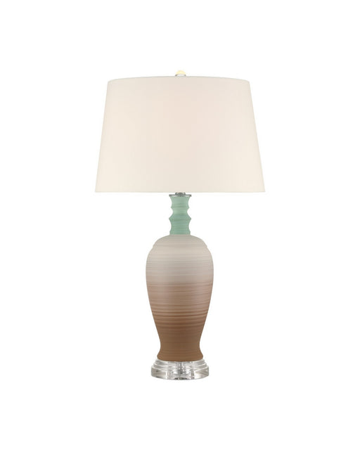 Currey and Company - 6000-1024 - One Light Table Lamp - Happy 80's - Brown/Light Blue/Clear