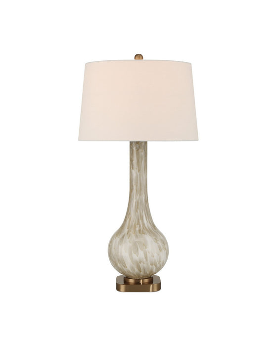 Currey and Company - 6000-1025 - One Light Table Lamp - Bombon - Pale Brown/Off-White/Antique Brass