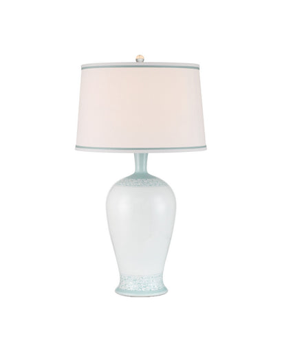 Ketty One Light Table Lamp White/Light Blue