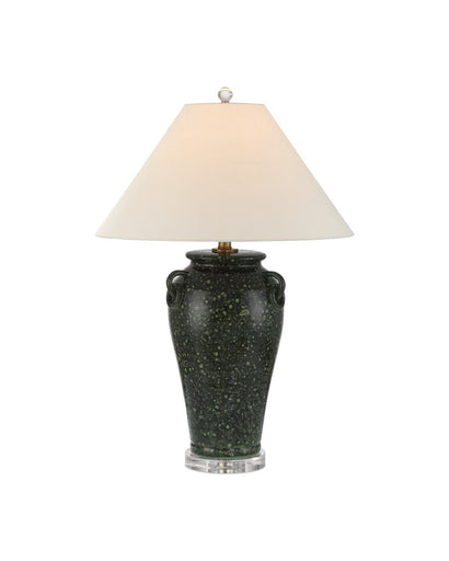 Junko One Light Table Lamp Green/Clear