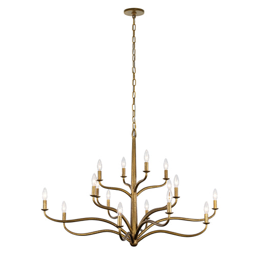 Dorianne 16 Light Chandelier Textured Dusken Brass