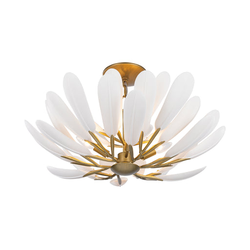 Vellinor Four Light Semi-Flush Mount Painted Legacy Brass