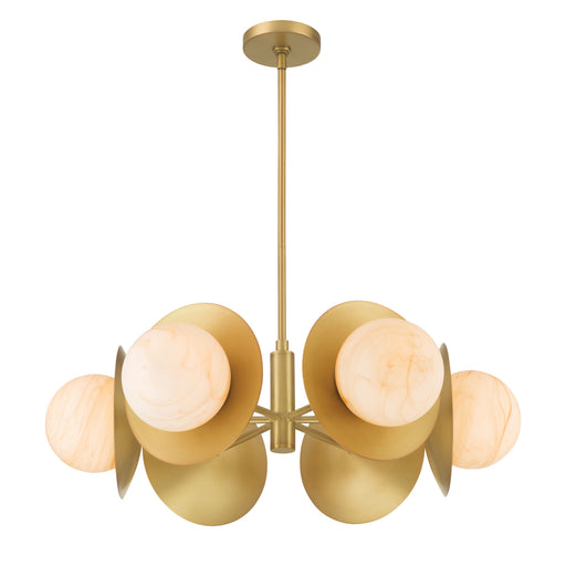 Olenne Six Light Pendant Legacy Brass