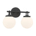 Minka-Lavery - 12012-899 - Two Light Vanity - Ortesa - Dark Matte Black
