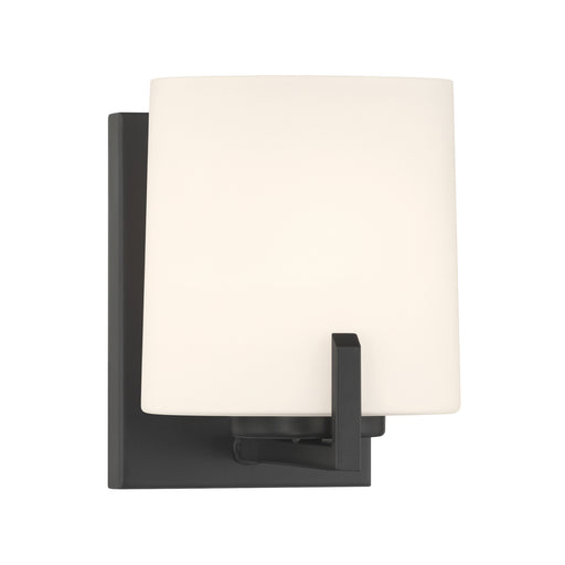 Mirelle One Light Bath Sconce Dark Matte Black