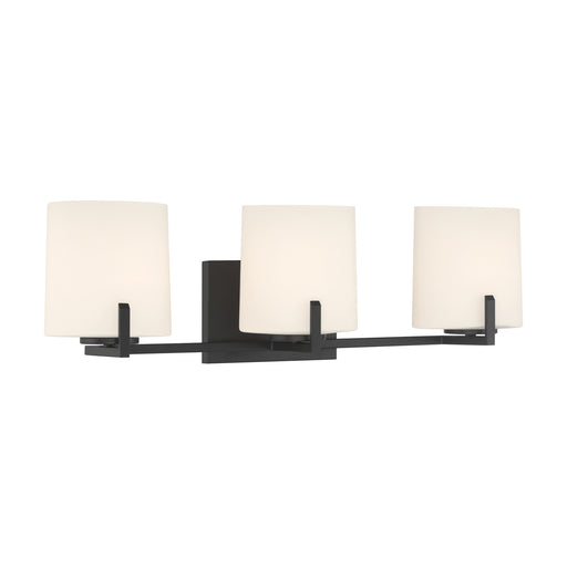 Mirelle Three Light Vanity Dark Matte Black