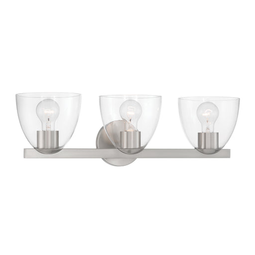 Noellea Three Light Vanity Brushed Nickel