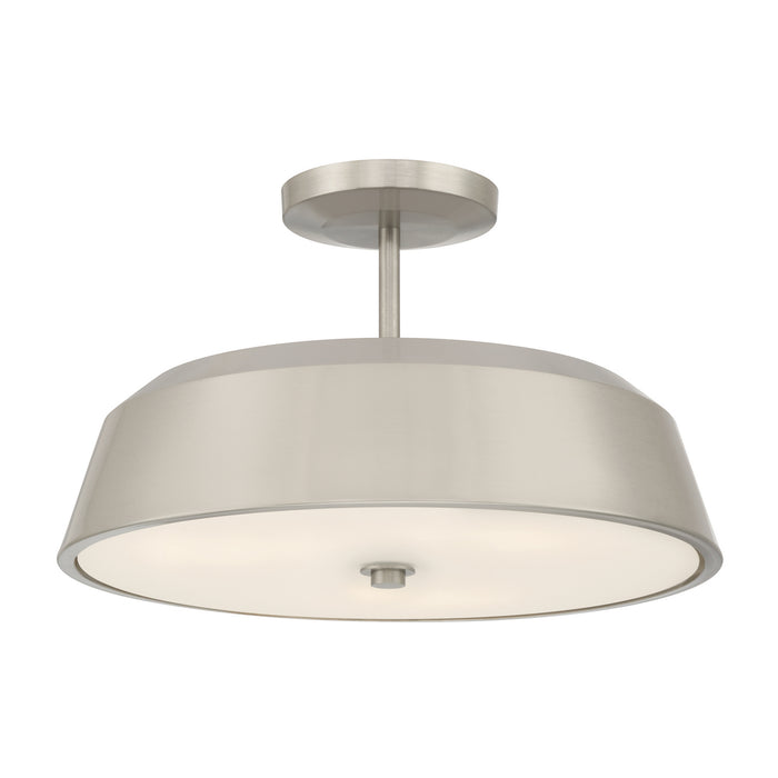 Minka-Lavery - 12625-84 - Three Light Semi-Flush Mount - Trellwyn - Brushed Nickel