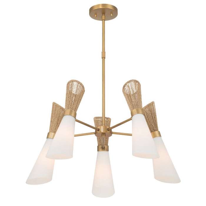 Minka-Lavery - 14265-732 - Five Light Chandelier - Vantrel - Legacy Brass