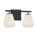 Minka-Lavery - 14372-899 - Two Light Vanity - Siena - Dark Matte Black