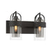 Minka-Lavery - 1912-899 - Two Light Vanity - Ravik - Dark Matte Black