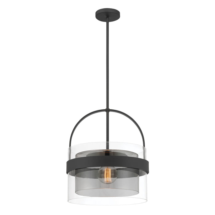 Minka-Lavery - 1916-899 - One Light Convertible Pendant/Semi-Flush Mount - Ravik - Dark Matte Black