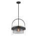 Minka-Lavery - 1916-899 - One Light Convertible Pendant/Semi-Flush Mount - Ravik - Dark Matte Black