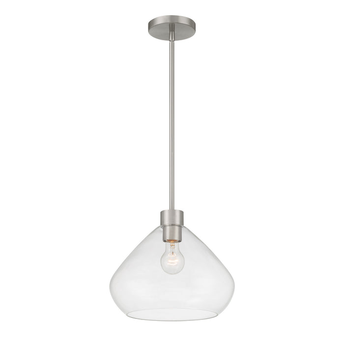 Minka-Lavery - 19414-84 - One Light Pendant - Elaris - Brushed Nickel