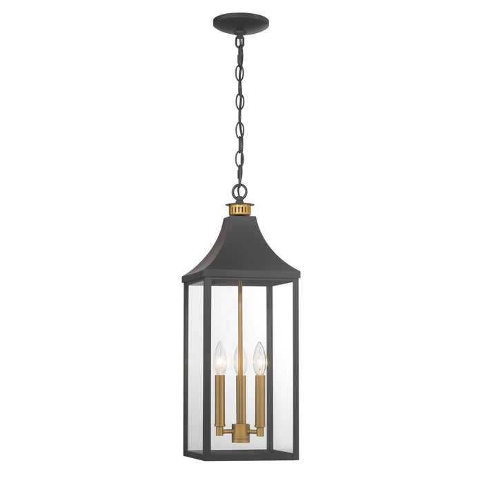 Minka-Lavery - 78304-734 - Three Light Outdoor Hanging Lantern - Hurstborne - Dark Matte Black