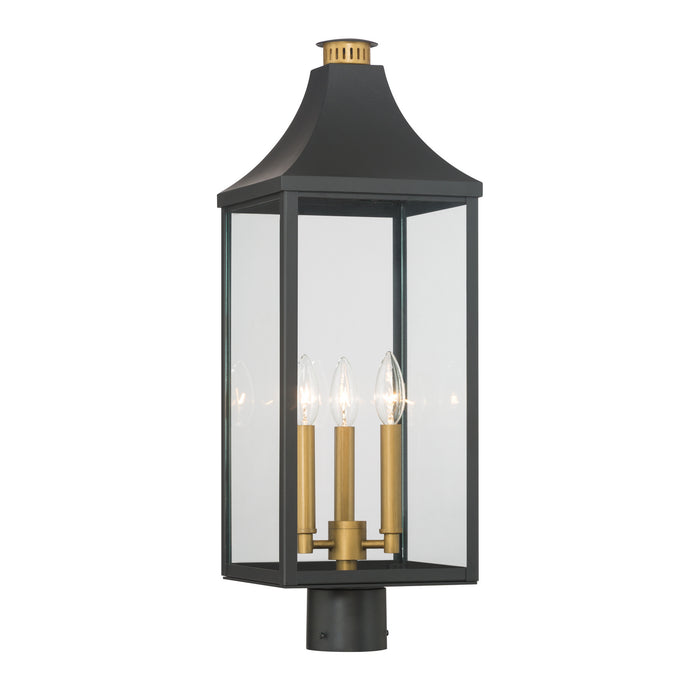 Minka-Lavery - 78306-734 - Three Light Outdoor Post Lantern - Hurstborne - Dark Matte Black