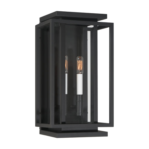 Stratford Two Light Outdoor Wall Sconce Dark Matte Black