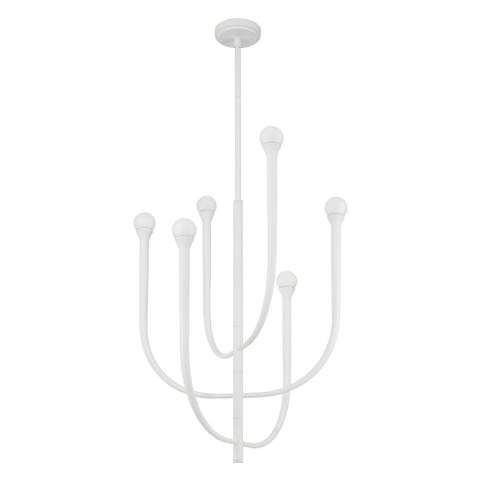 Thesis - 207252A - LED Chandelier - Dahlia - Plaster White