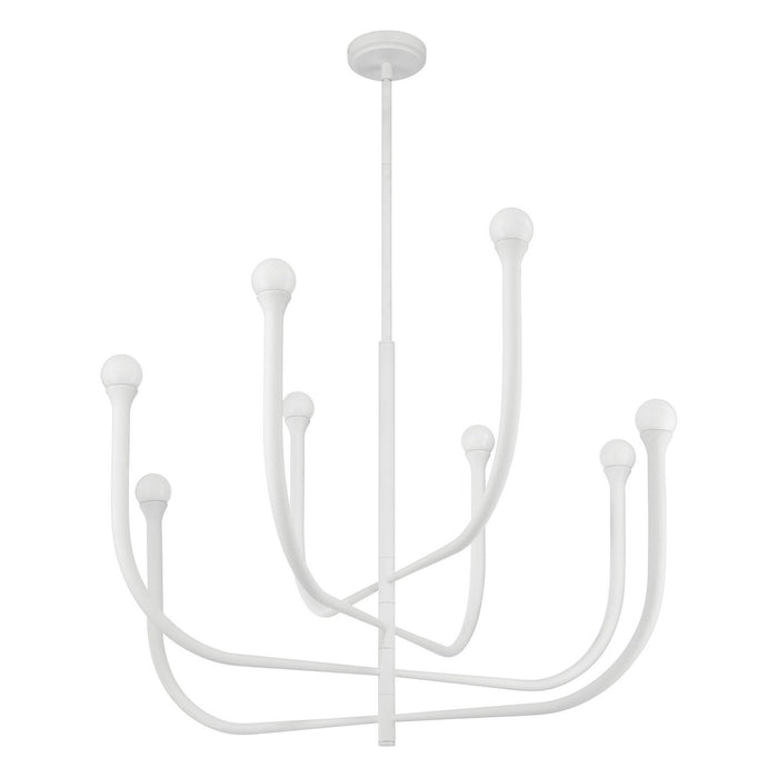 Thesis - 207253A - LED Chandelier - Dahlia - Plaster White