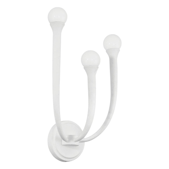 Thesis - 207255A - LED Wall Sconce - Dahlia - Plaster White
