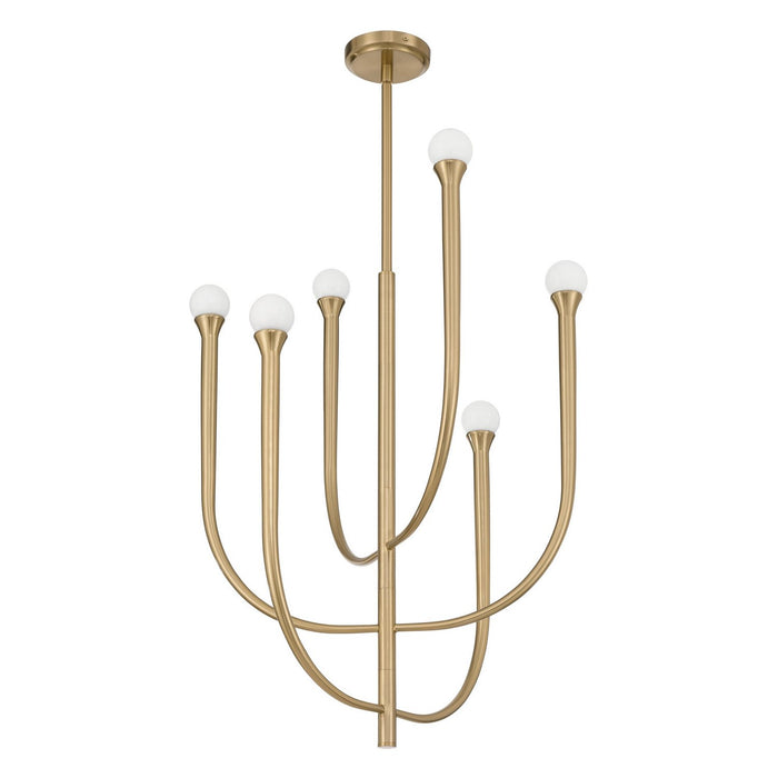 Thesis - 207256A - LED Chandelier - Dahlia - Brass