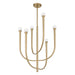 Thesis - 207256A - LED Chandelier - Dahlia - Brass