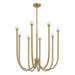 Thesis - 207258A - LED Chandelier - Dahlia - Brass