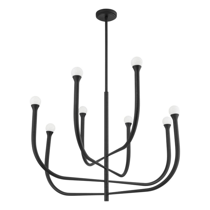 Thesis - 207262A - LED Chandelier - Dahlia - Plaster Black
