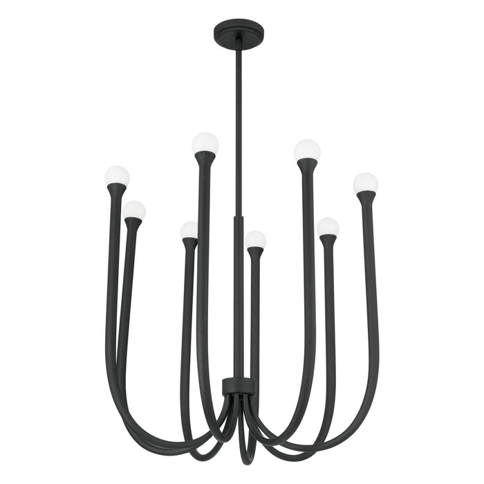 Thesis - 207263A - LED Chandelier - Dahlia - Plaster Black