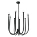 Thesis - 207263A - LED Chandelier - Dahlia - Plaster Black