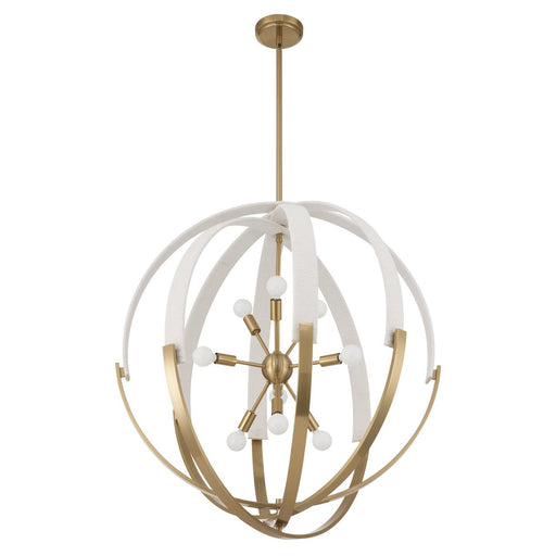 Thesis - 207274A - Nine Light Chandelier - Abbey - Brass