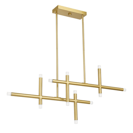 Thesis - 207301A - LED Chandelier - Manhattan - Brushed Gold