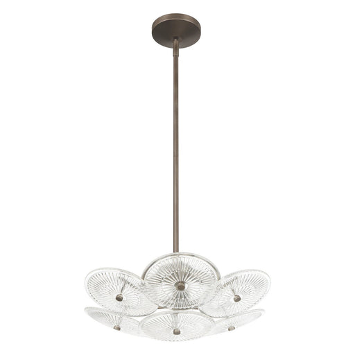 Avril Four Light Chandelier Forged Bronze