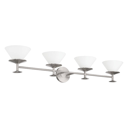 Thesis - 207331A - Four Light Vanity - Tremolo - Brushed Nickel, Polished Nickel